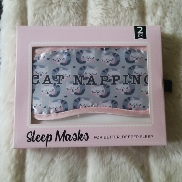 2 Sleep Masks Cat Napping & Dream - Picture 1 of 4